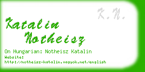 katalin notheisz business card